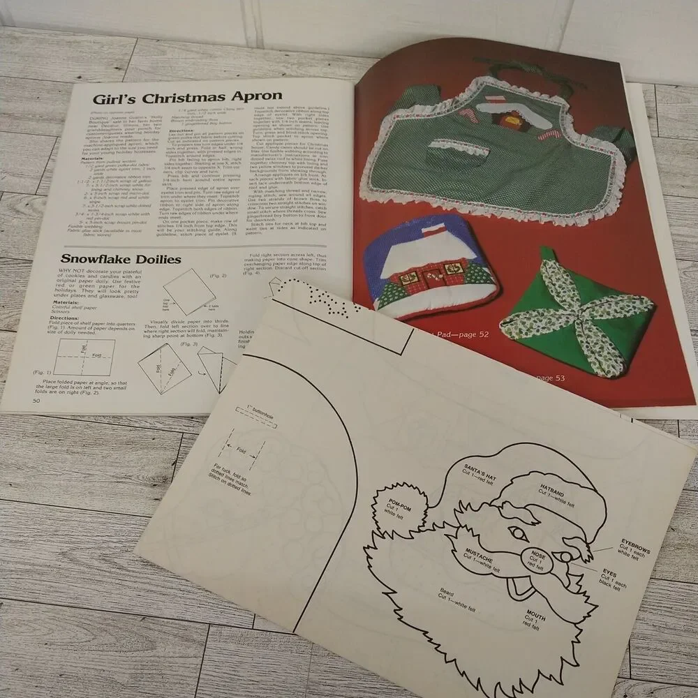 Country Christmas Entertaining - Recipes +Table Creations Craft Book - Vtg 1980s